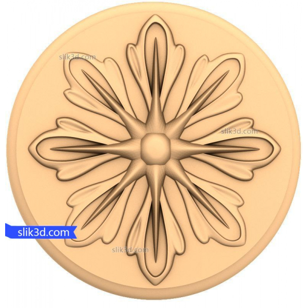 Florales Strahlen 3D STL Modell für CNC Florales Strahlen 3D STL Modell für CNC