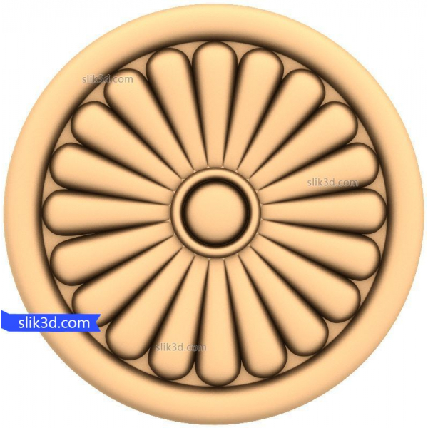 Sunburst Elegance - 3D STL-model til CNC-router