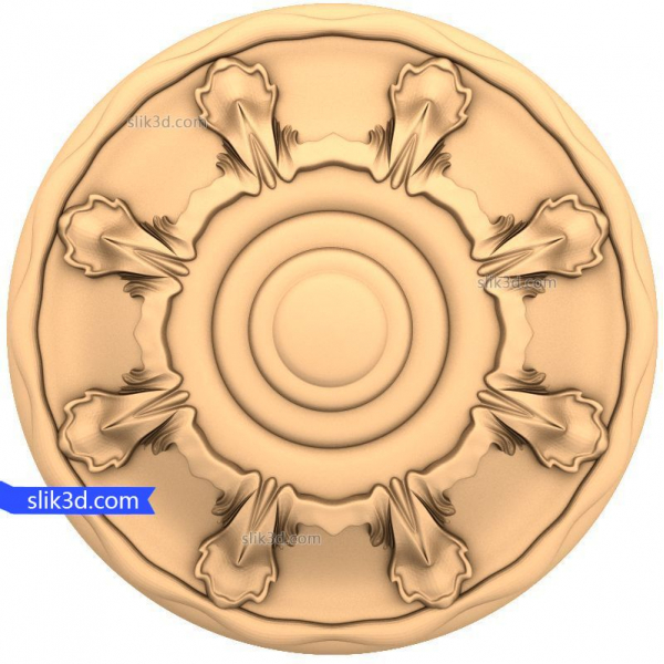 Floral Harmony Dekoratīvā rozete 3D STL modelis Floral Harmony Dekoratīvā rozete 3D STL modelis