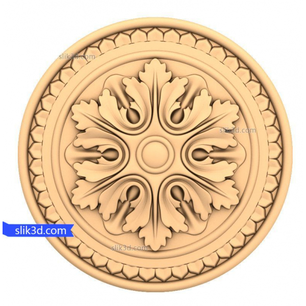 Floral Harmony Rosette - Elegance i 3D-design Floral Harmony Rosette - Elegance i 3D-design