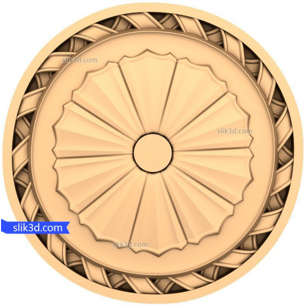 CNC용 Radiant Rosette 3D 모델 CNC용 Radiant Rosette 3D 모델
