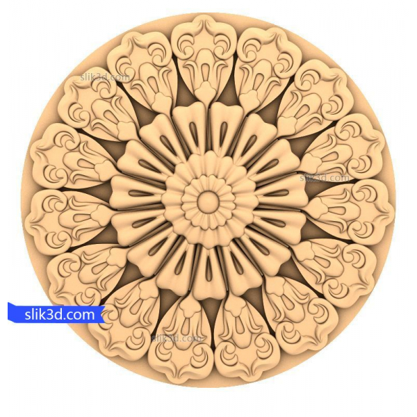 CNC 목공을 위한 Exquisite Floral Radiance 3D STL 모델