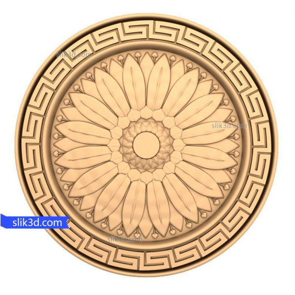 Modello 3D Sunburst Mandala per CNC Modello 3D Sunburst Mandala per CNC