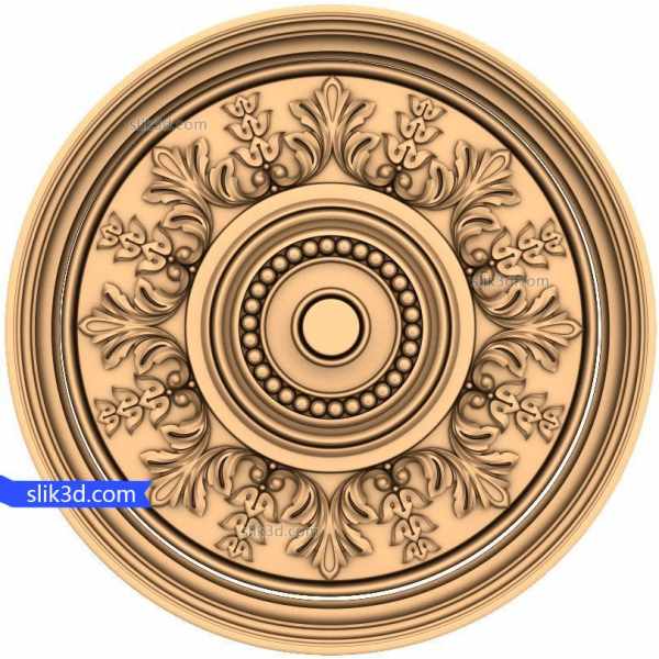 Aurora Floral Medallion 3D STL-model til CNC Aurora Floral Medallion 3D STL-model til CNC