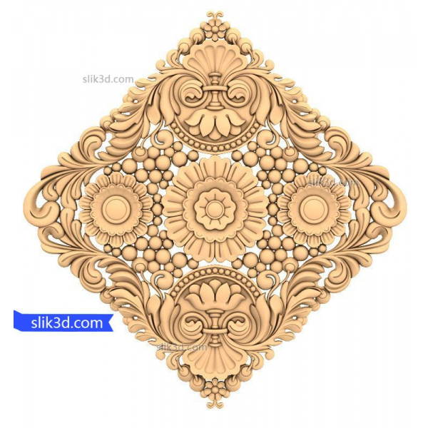 Sinfonia floreale decorativa: modello STL 3D squisito per CNC Sinfonia floreale decorativa: modello STL 3D squisito per CNC