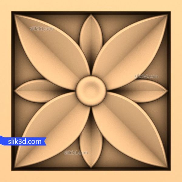 Dekoratives Panel Blooming Harmony 3D STL-Modell Dekoratives Panel Blooming Harmony 3D STL-Modell