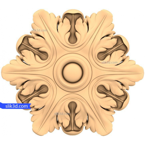 แบบจำลอง 3D STL ของ Floral Elegance Rosette แบบจำลอง 3D STL ของ Floral Elegance Rosette
