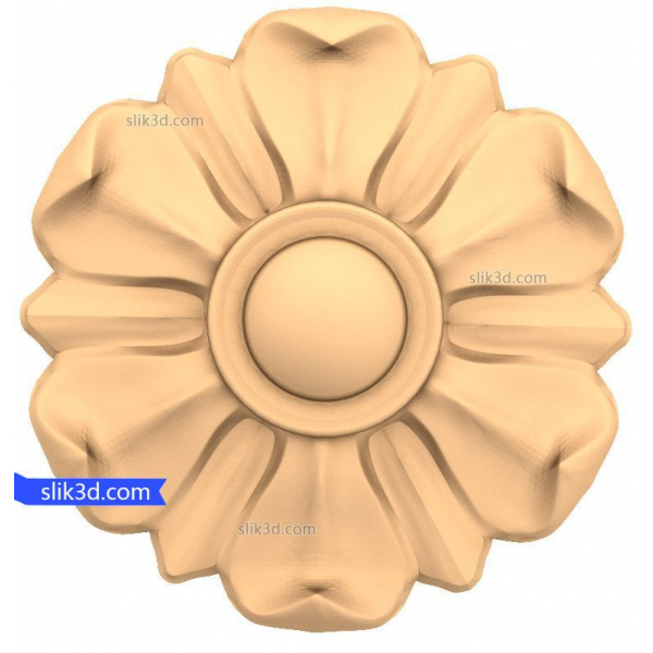 Floral Harmony 3D STL model pro CNC obrábění dřeva