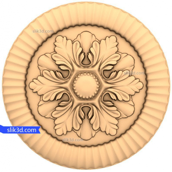 Modello STL 3D del medaglione di eleganza floreale Modello STL 3D del medaglione di eleganza floreale