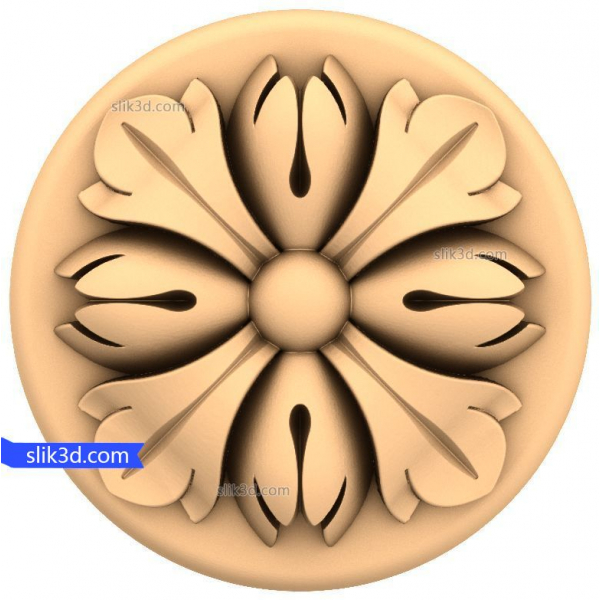 Květinová elegance dekorativní rozeta 3D model STL