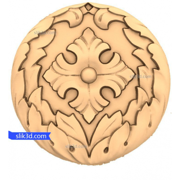 แบบจำลอง 3D STL ของ Baroque Rosette สำหรับ CNC แบบจำลอง 3D STL ของ Baroque Rosette สำหรับ CNC