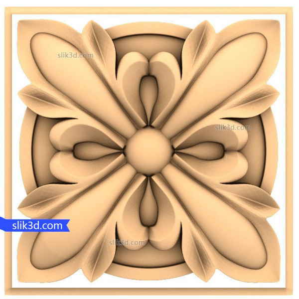 Floral Harmony Relief 3D STL Model for CNC Floral Harmony Relief 3D STL Model for CNC