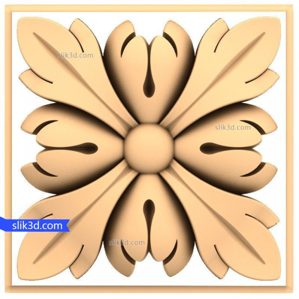 แบบจำลอง 3 มิติของดอกไม้อันสวยงามสำหรับเครื่อง CNC