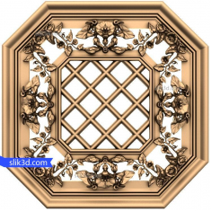 Octagon Floral Frame