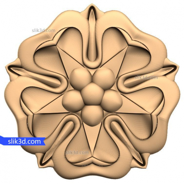 Model Rose of Elegance 3D STL za CNC rezkanje