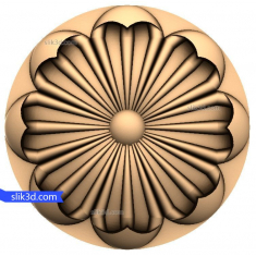 Strålende blomstermedaljon