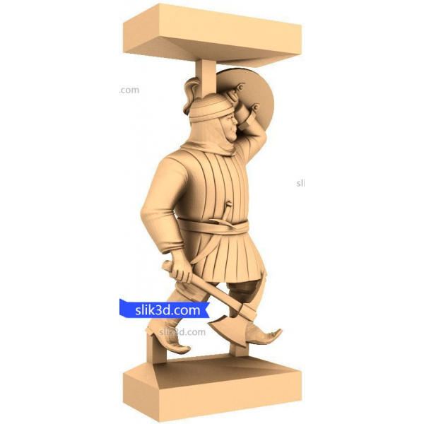 Valiant Sentinel 3D STL Model for CNC Routers Valiant Sentinel 3D STL Model for CNC Routers
