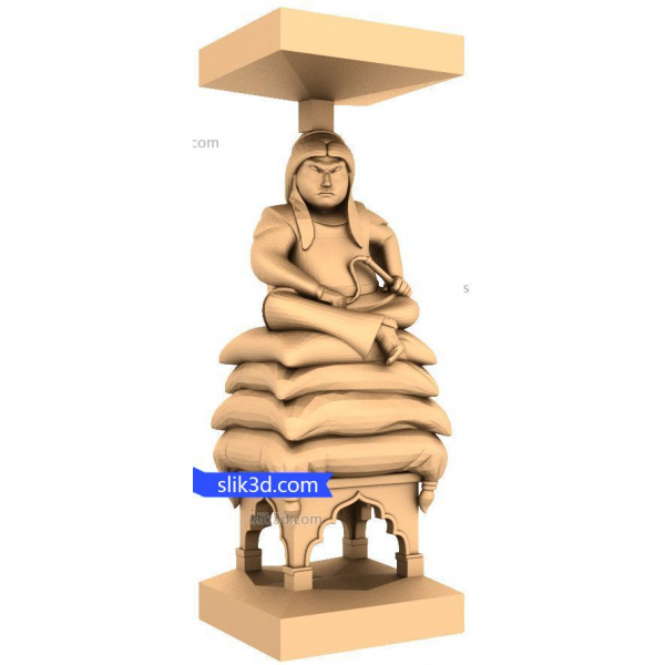 3D model Serene Guardian pro CNC obrábění dřeva