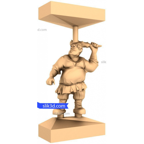 Giant's Support - Intricate 3D STL Model for CNC Routers Giant's Support - Intricate 3D STL Model for CNC Routers