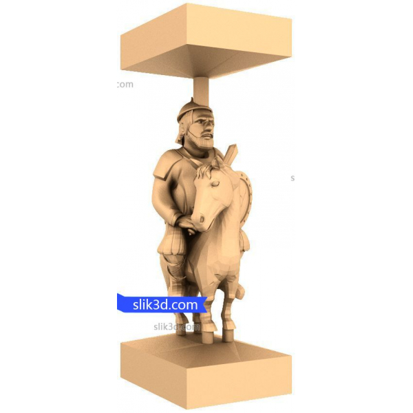 Gallant Horseman Pillar - CNC용 3D 모델 Gallant Horseman Pillar - CNC용 3D 모델