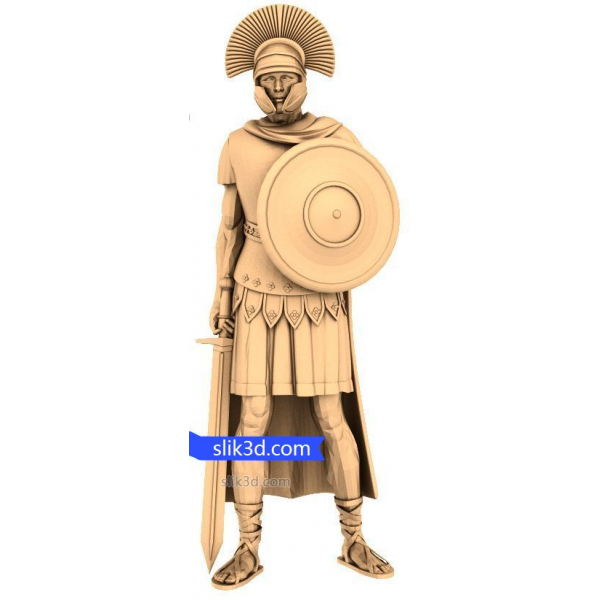 Römischer Krieger 3D STL Modell für CNC und 3D Druck