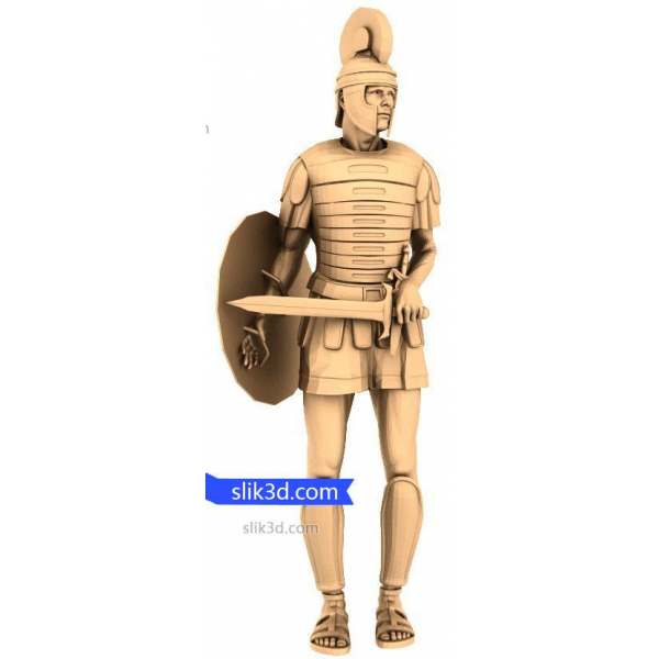 Modello STL 3D di un antico legionario romano per CNC Modello STL 3D di un antico legionario romano per CNC
