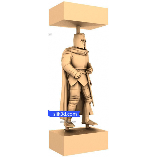 CNC راؤٹر کے لیے Knightly Guardian 3D STL ماڈل CNC راؤٹر کے لیے Knightly Guardian 3D STL ماڈل