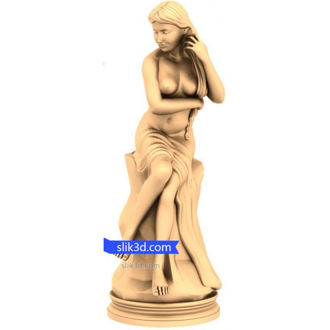 Figurine "Girl on the podium" | STL - 3D model for CNC