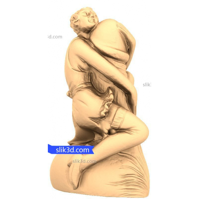 Statuette "Girl on cock" | STL - 3D model for CNC