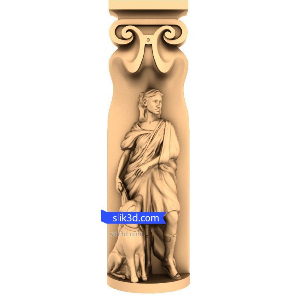 Goddess of the Hunt - 3D STL Model for CNC Machines Goddess of the Hunt - 3D STL Model for CNC Machines