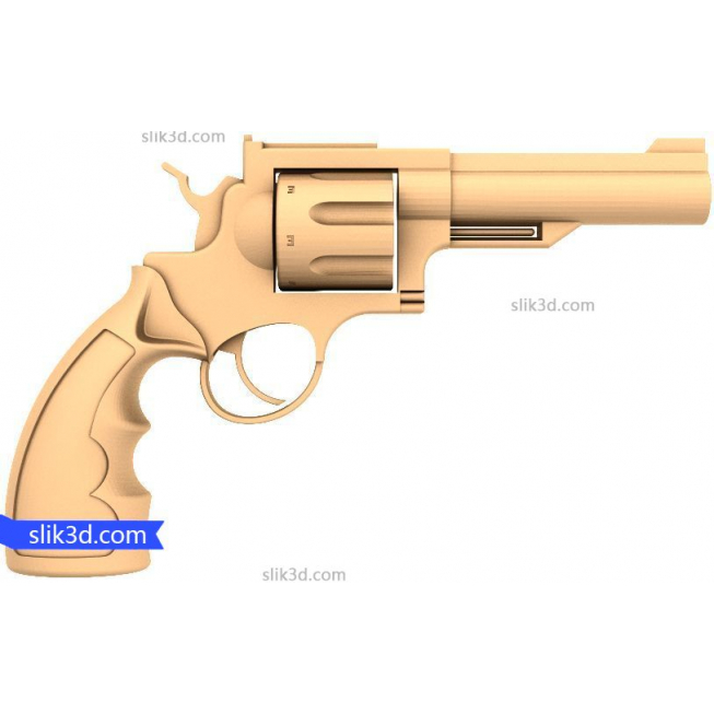 Statuette "Revolver" | STL - 3D model for CNC