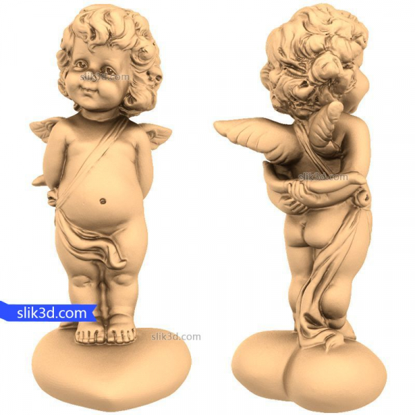 3D STL Model til CNC - Charmerende Cherub 3D STL Model til CNC - Charmerende Cherub