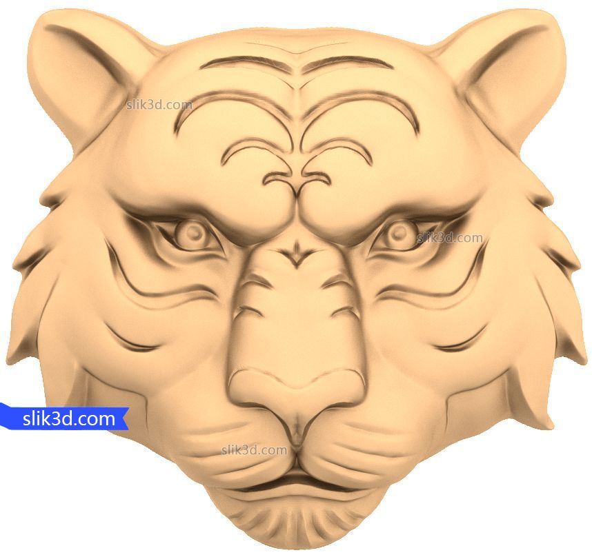 Comprar stl modelo 3d O personagem de a Cabeça do tigre #2